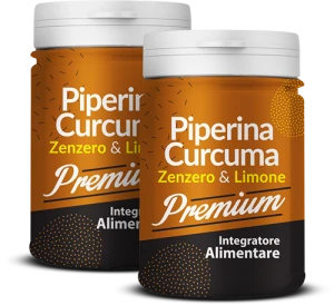 Piperina e Curcuma Zenzero e Limone Premium